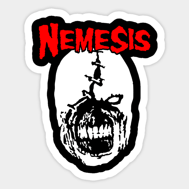 Nemesfits - Red Sticker by demonigote